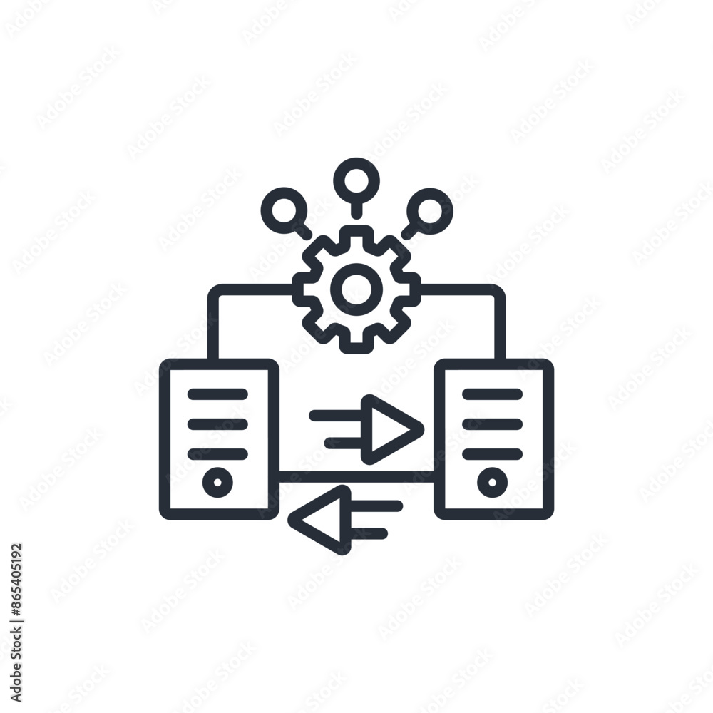 it infrastructure icon. vector.Editable stroke.linear style sign for use web design,logo.Symbol illustration. it infrastructure icon. vector.Editable stroke.linear style sign for use web design,logo.Symbol illustration.