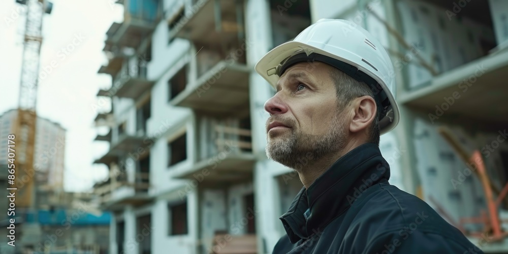 Construction Worker at Building Site Construction Worker at Building Site