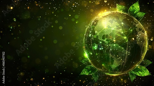 Banner con concepto de ecología y medio ambiente con espacio para texto