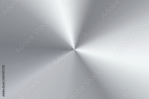 Silver conical background. Metallic gray glowing gradient.