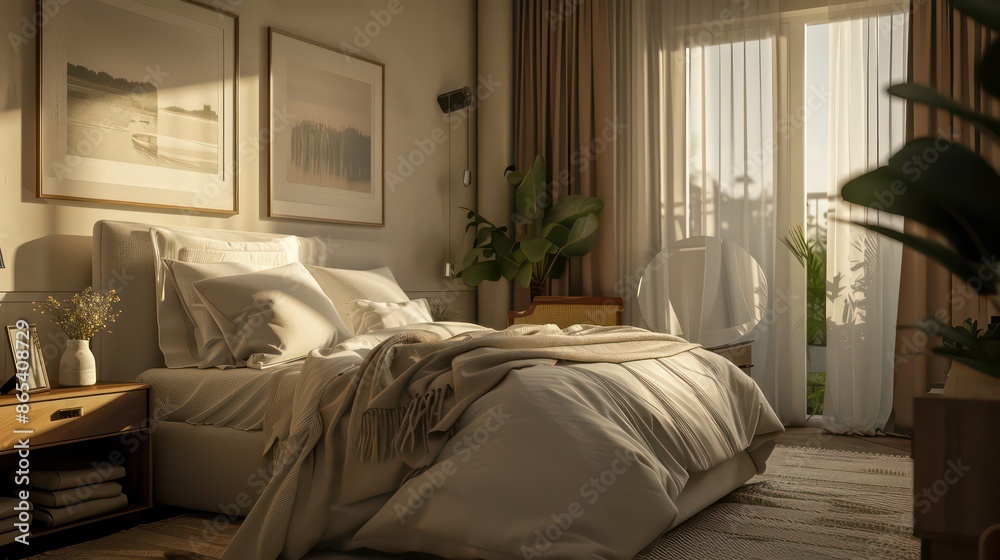 comfy home interior of a bedroom comfy home interior of a bedroom