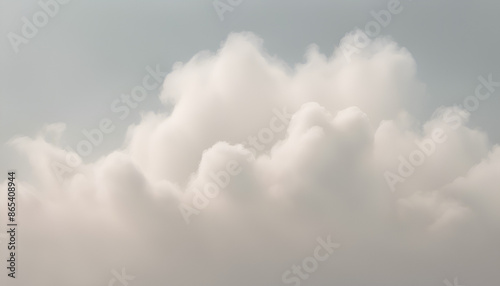 Fluffy Hazy White Clouds Forming Against a Calm Blue Sky