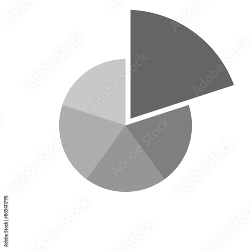 Free Download Pie chart infographic template,graphic circle divided in 5 segments. - GFXLoad