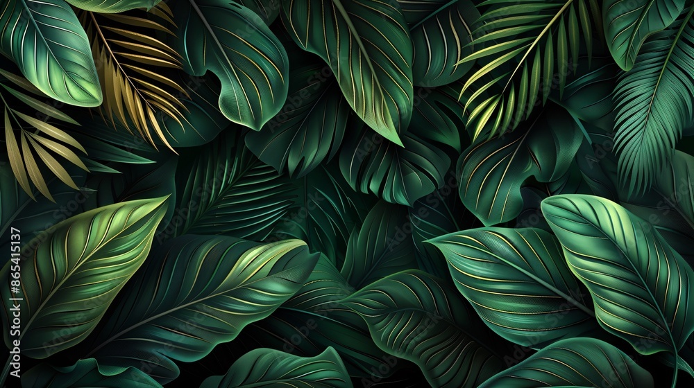 Green leaf pattern background. Green leaf pattern background.