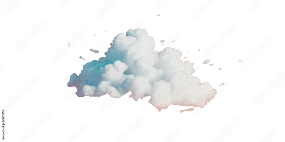 Obraz premium Vector realistic cutout clean cloud of smoke or fog. Fog or cloud on an isolated transparent background. Haze fog clouds on transparent background.