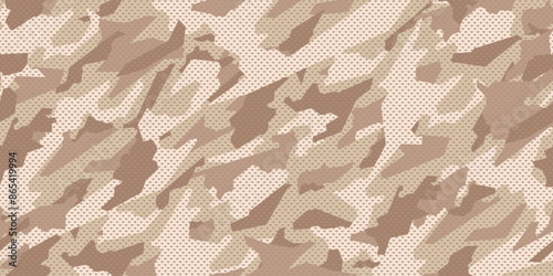 Картината върху платно Desert camouflage military pattern