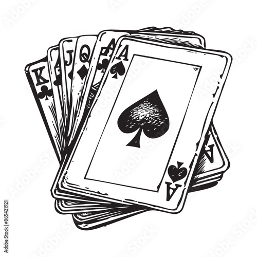 Deck of cards Vector Images. isolated on white background