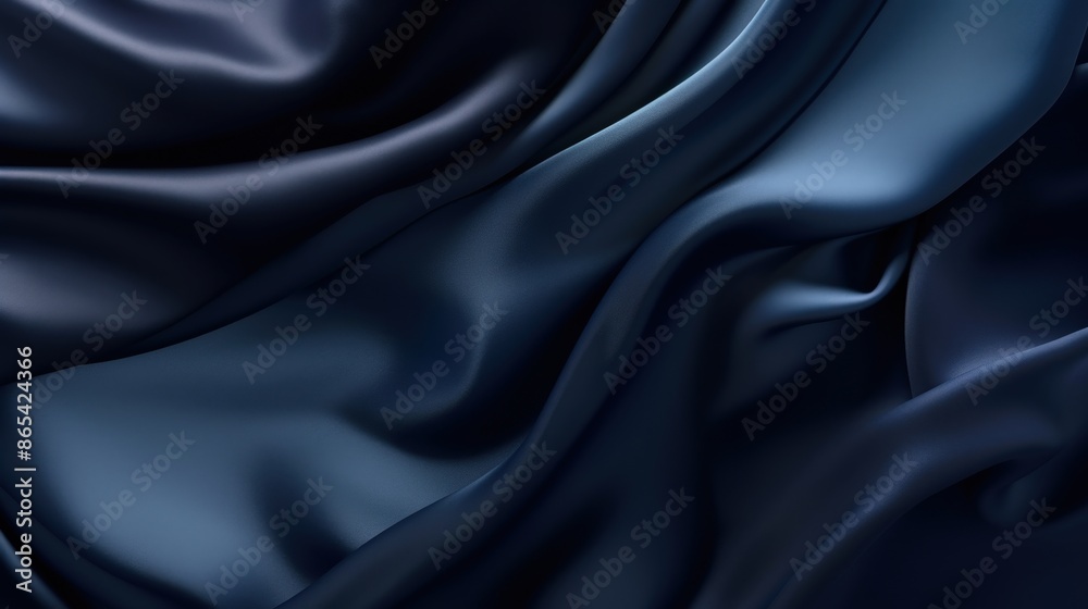 Abstract Blue Silk Drapery Abstract Blue Silk Drapery