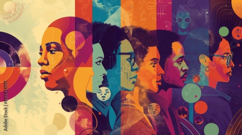 Queer History incorporating Timeline Elements and Historical Icons