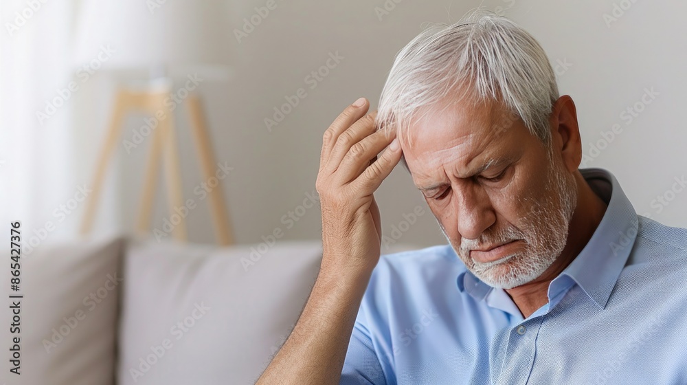 A Moment of Reflection - An Elderly Man Contemplates at Home A Moment of Reflection - An Elderly Man Contemplates at Home