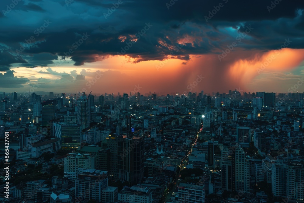 Obraz premium Cityscape from high-rise building