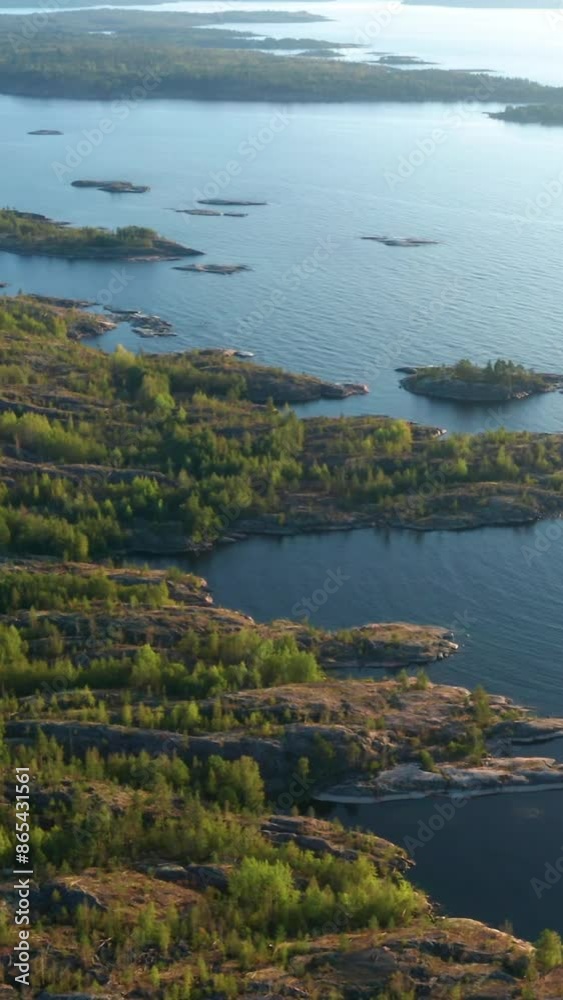 Aerial view of beautiful Finland landscape
