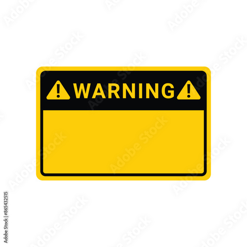 blank warning icon rectangle vector design template