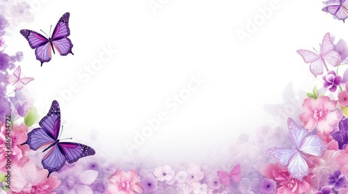 butterfly and flowers