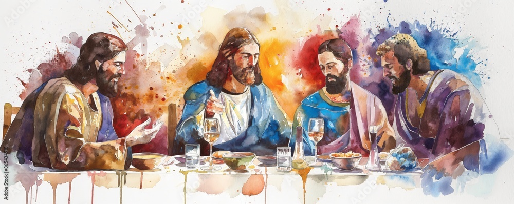 Illuminating the Sacred. A Captivating Depiction of the Last Supper on