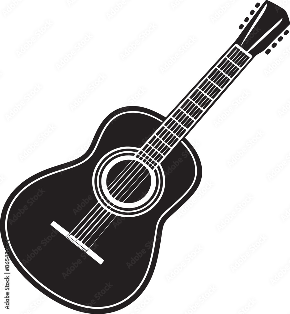 acoustic guitar illustration black and white acoustic guitar illustration black and white