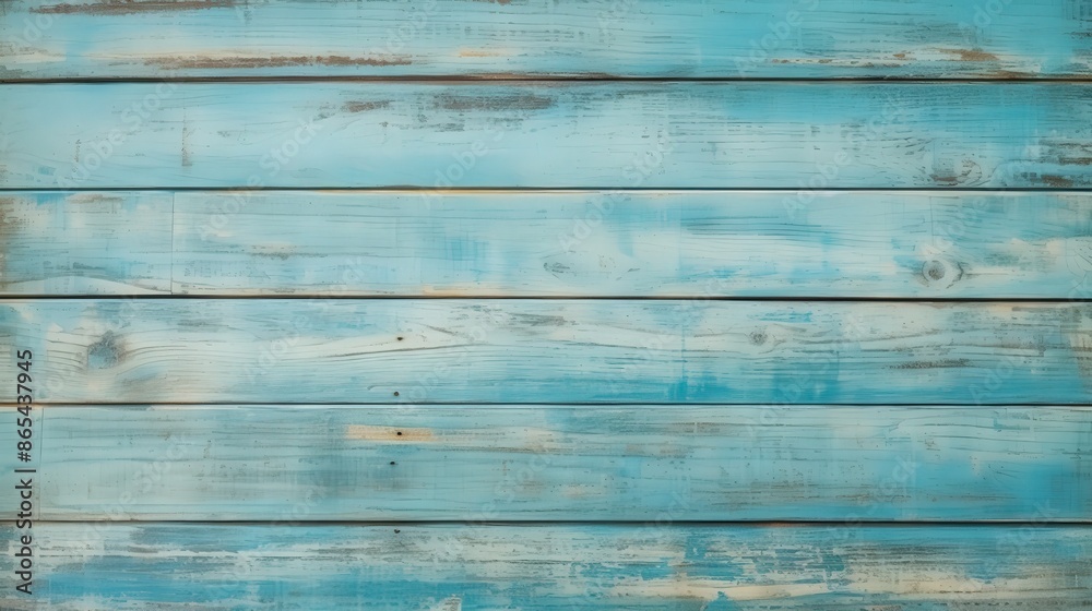Fototapeta premium Weathered Blue Wooden Planks