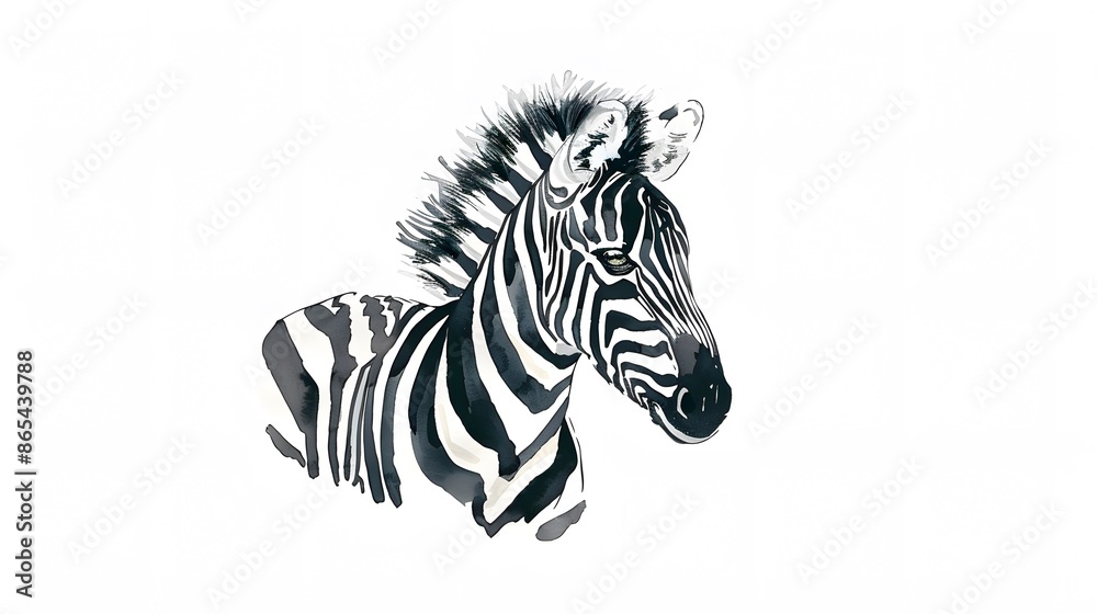 Zebra logo. Isolated zebra on white background. Zebra logo. Isolated zebra on white background.