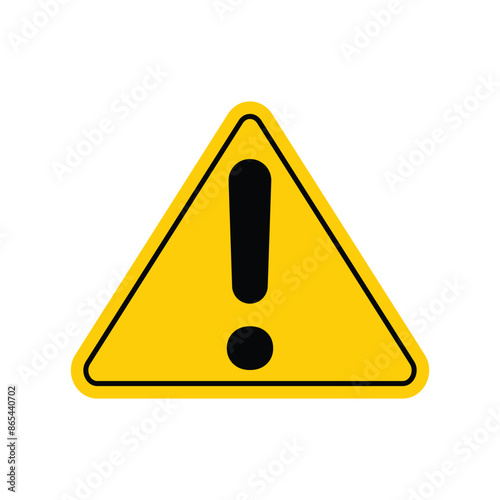 yellow caution warning icon sign vector design template
