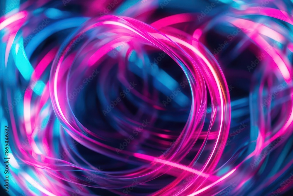 abstract digital artwork of intertwining neon strands creating a mesmerizing tapestry of light vibrant pink and blue hues against a dark background evoking a futuristic atmosphere abstract digital artwork of intertwining neon strands creating a mesmerizing tapestry of light vibrant pink and blue hues against a dark background evoking a futuristic atmosphere