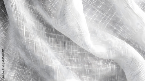 Seamless Subtle White Linen Textile Transparent Background Texture Overlay