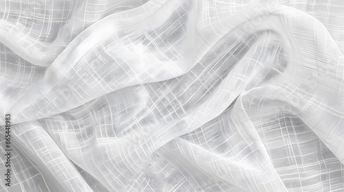 Seamless Subtle White Linen Textile Transparent Background Texture Overlay