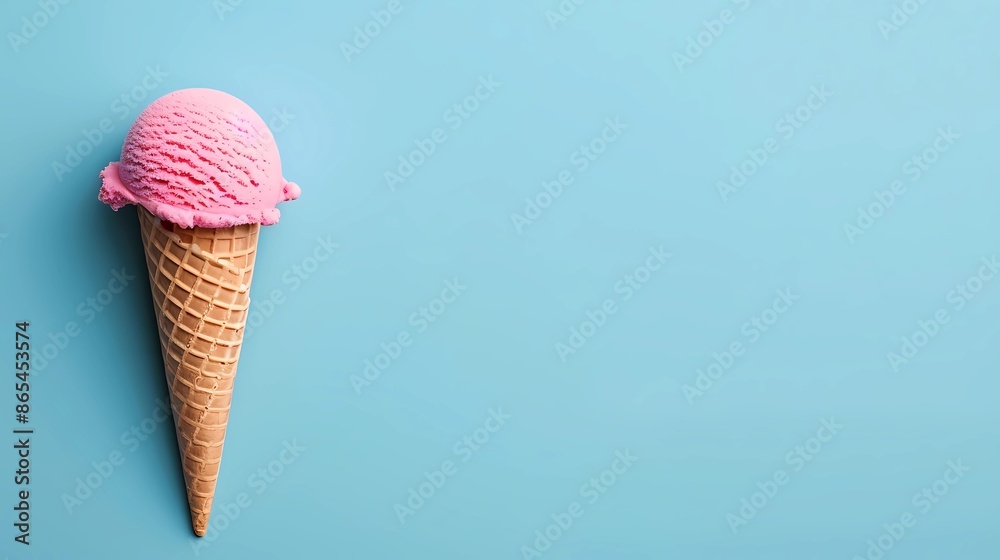 ice cream cone on blue background ice cream cone on blue background