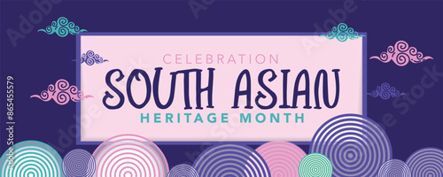 South Asian Heritage month (18 July / 17 August) banner
. South Asian Heritage month celebration. Vector banner with abstract mandala symbol ornament on red background. Greeting card, banner design.
