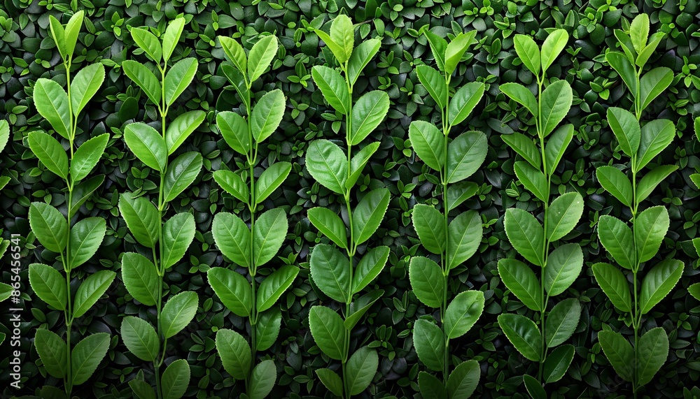 Green tea plant top view. Green tea plant top view.