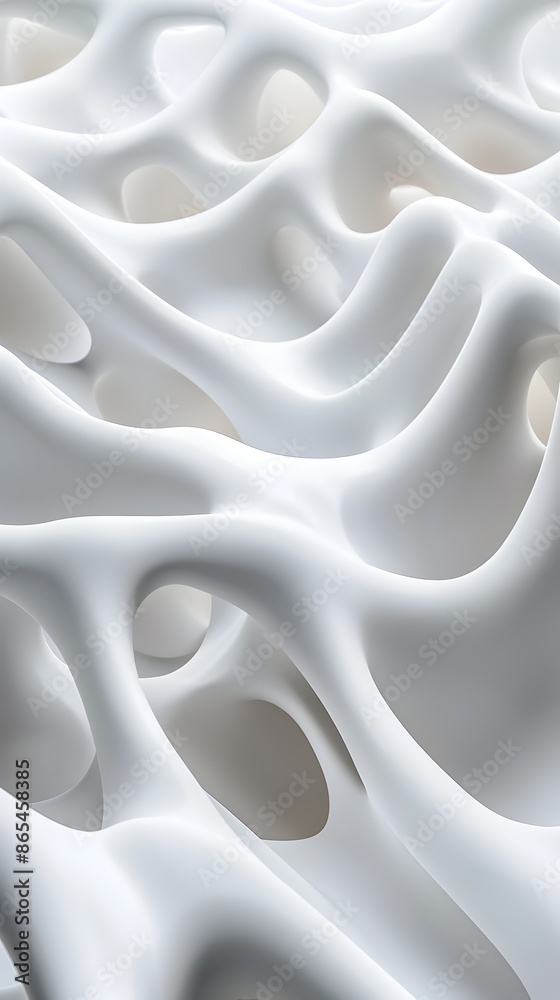 Captivating Abstract Structure with Wavy White Elements Captivating Abstract Structure with Wavy White Elements