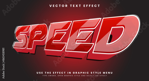 Speed editable text effect Template with fast and champion text style