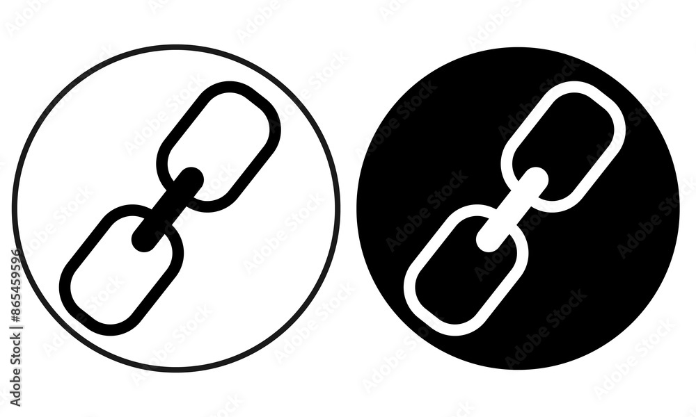 link icon, paperclip icon. attached internet web page URL icon ...