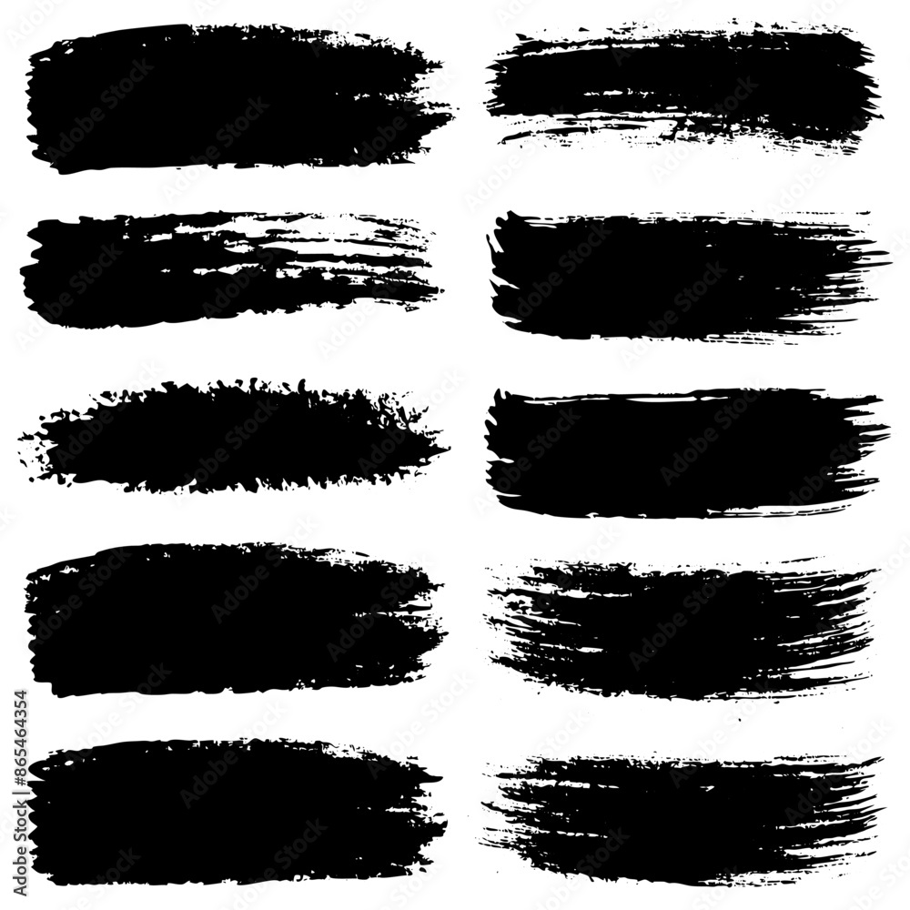 A collection of black brush strokes displayed on a white backdrop A collection of black brush strokes displayed on a white backdrop