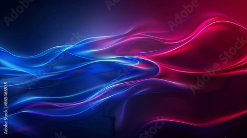 Wallpaper Mural Midnight blue, royal blue, & burgundy red Neon Wave Background Torontodigital.ca