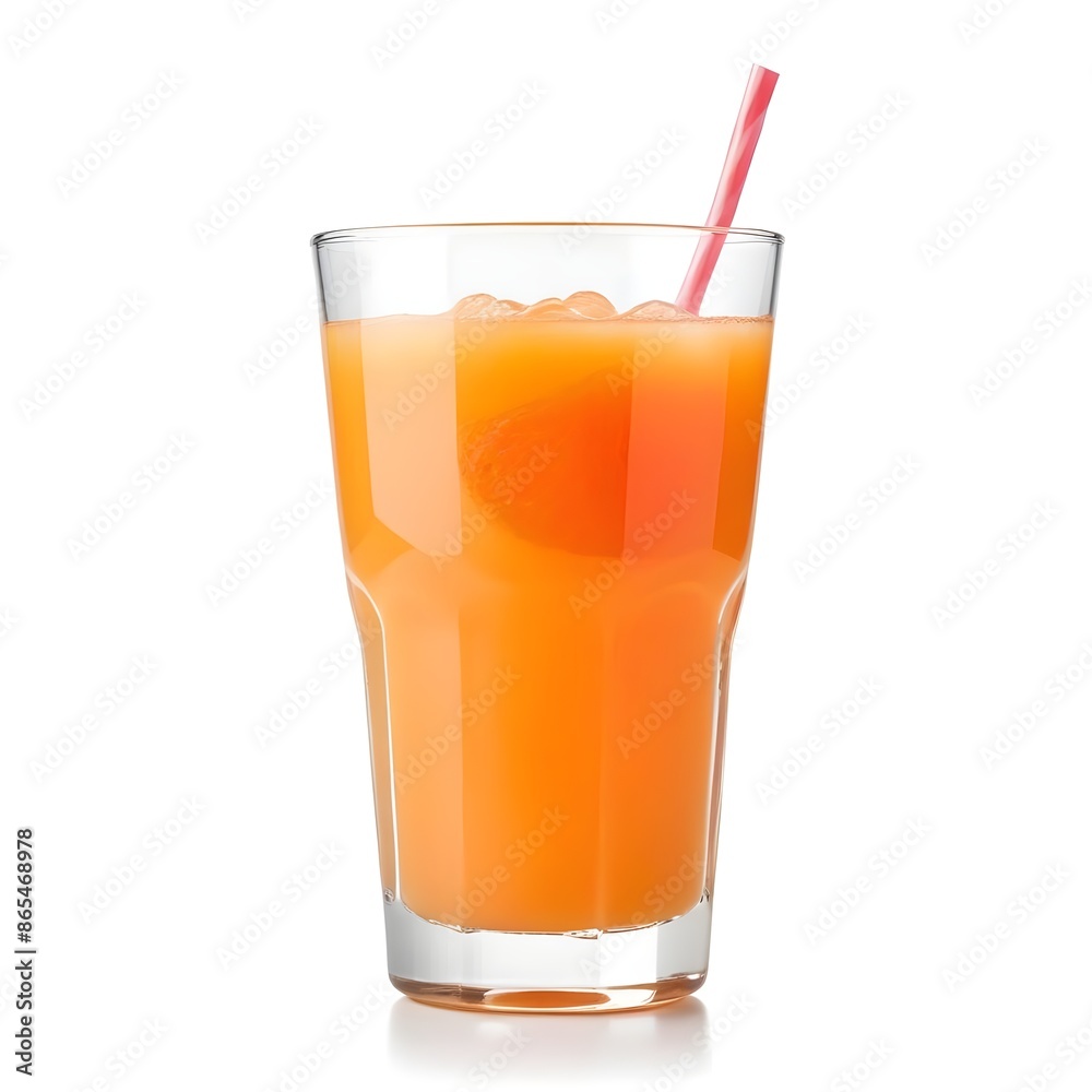 Glass of grapefruit juice isolated on white Glass of grapefruit juice isolated on white