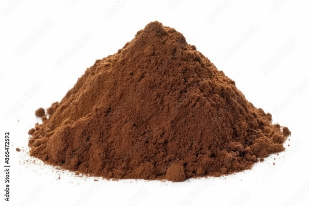Heap of Cocoa Powder Isolated on White Heap of Cocoa Powder Isolated on White