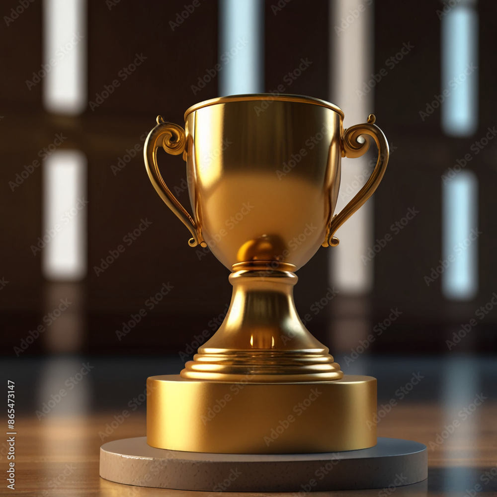 A classic golden cup trophy on a pedestal, representing triumph and recognition in various competitive fields. A classic golden cup trophy on a pedestal, representing triumph and recognition in various competitive fields.