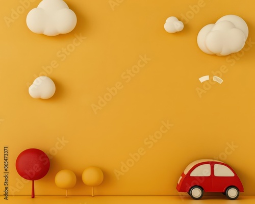 Kid toy flat lay design clean art