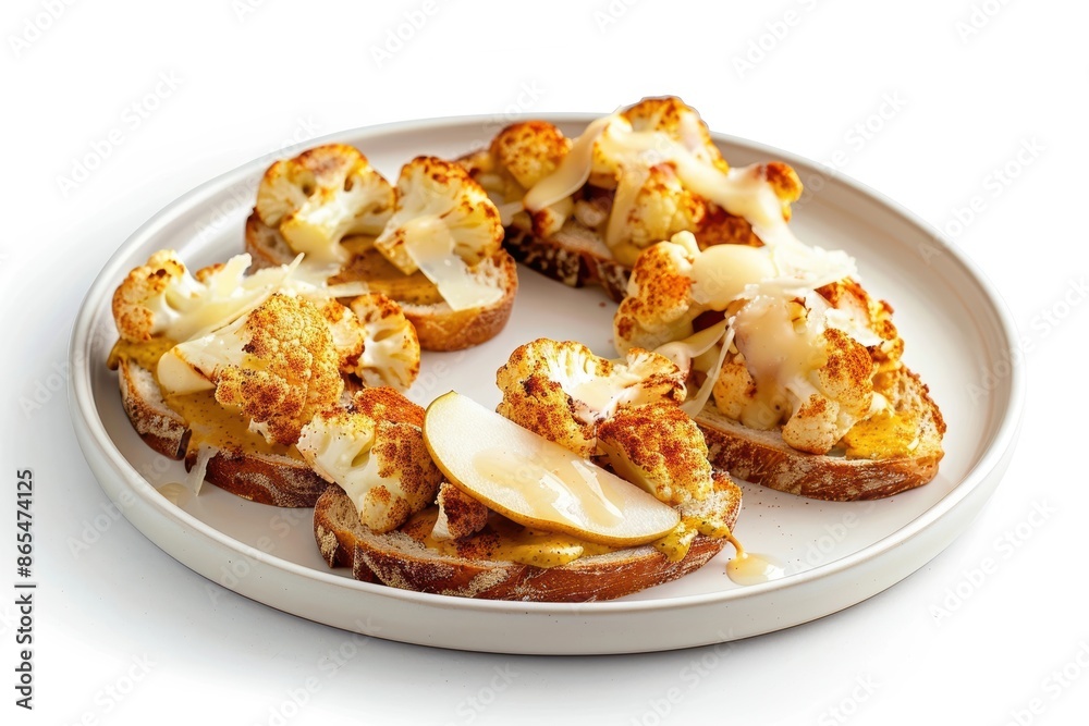 Delicious Cauliflower Melt with Honey Mustard and Crispy Sourdough Delicious Cauliflower Melt with Honey Mustard and Crispy Sourdough