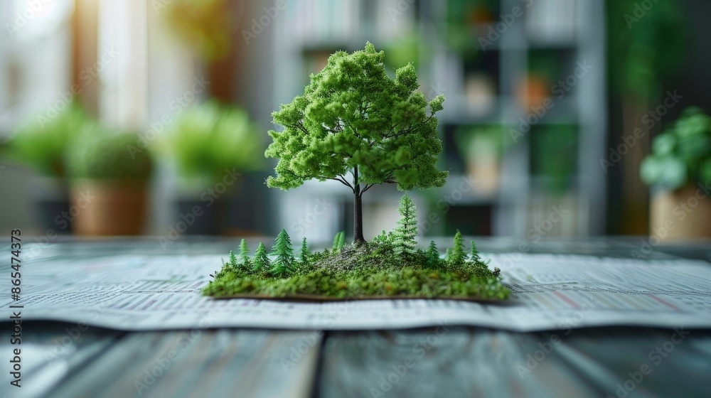 Businessman planning on environmental protection initiative for clean and sustainable future ecology. Businessman planning on environmental protection initiative for clean and sustainable future ecology.