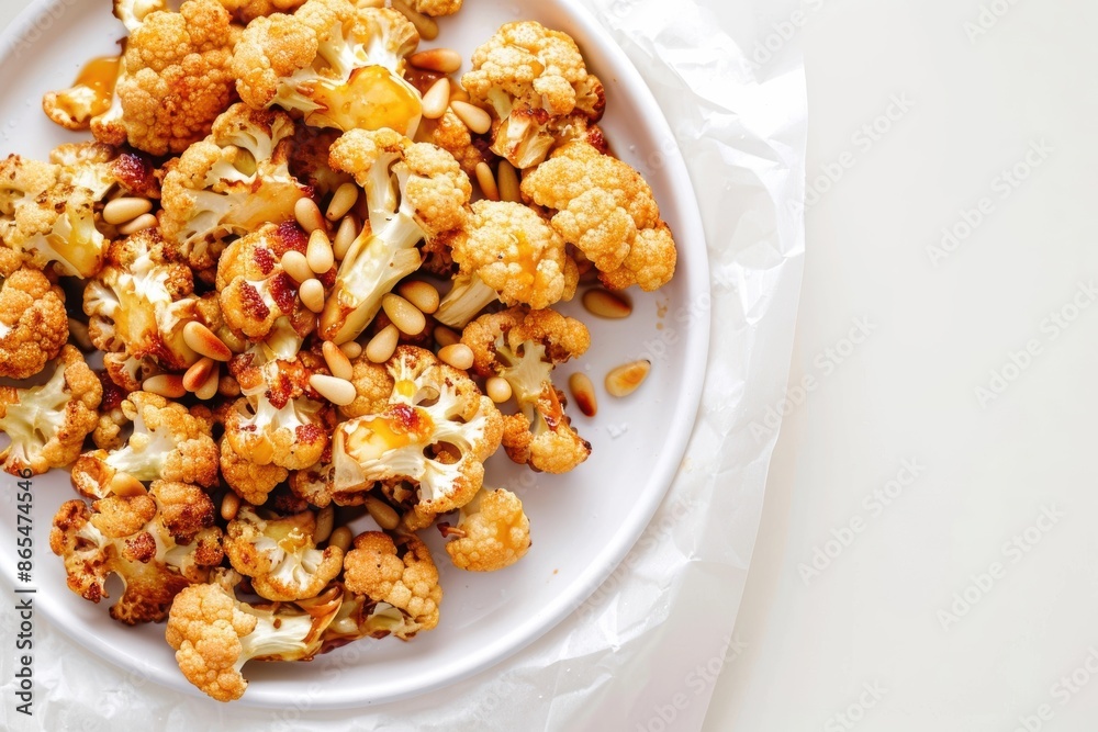 Tender Roasted Cauliflower with Savory Butter Glaze and Crunchy Nuts Tender Roasted Cauliflower with Savory Butter Glaze and Crunchy Nuts