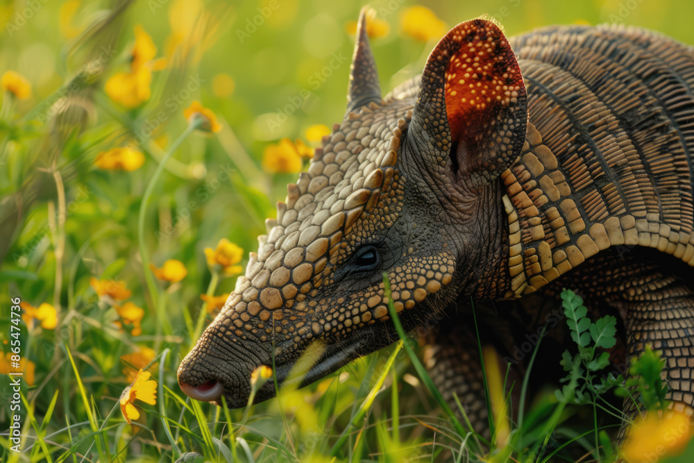 Obraz premium Armadillo in the grass