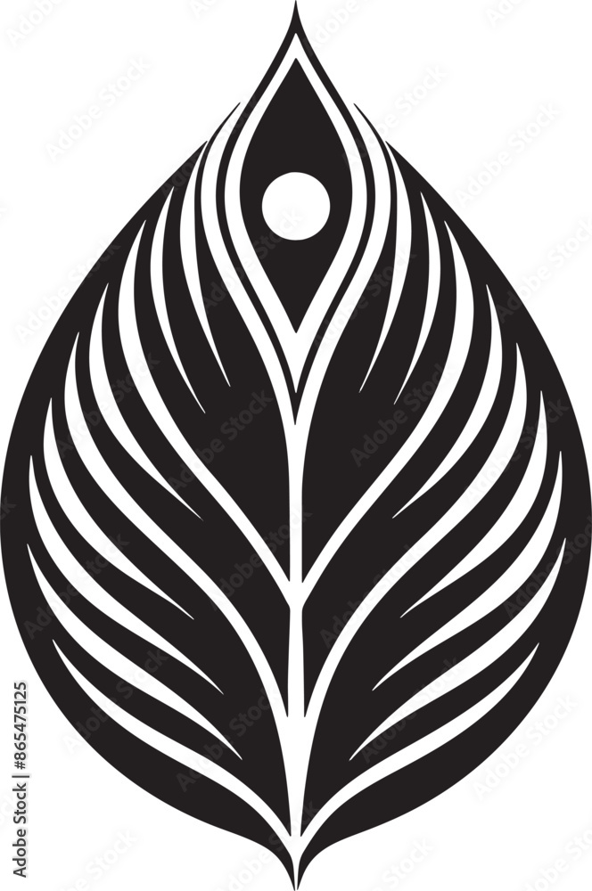 minimalistic black and white peacock feather minimalistic black and white peacock feather
