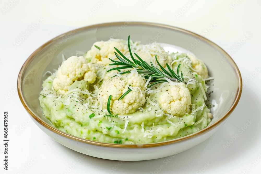 Comforting Cannellini Bean and Green Cauliflower Mash with Aromatic Rosemary and Parmesan Comforting Cannellini Bean and Green Cauliflower Mash with Aromatic Rosemary and Parmesan