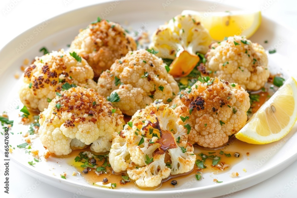 Savory Cauliflower Florets in Brown Butter Sauce with Lemon Savory Cauliflower Florets in Brown Butter Sauce with Lemon