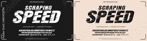 Font Scraping Speed Bold Italic Modern Style