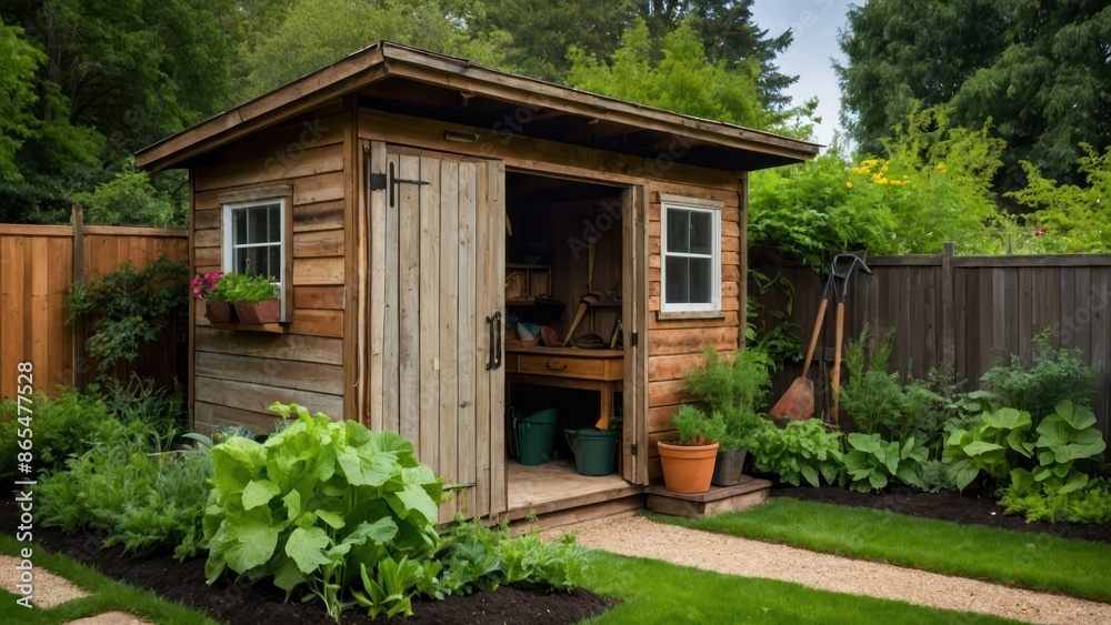 A charming garden shed surrounded by lush greenery and a well-maintained garden. Ideal for gardening, outdoor relaxation, and seasonal planting. A charming garden shed surrounded by lush greenery and a well-maintained garden. Ideal for gardening, outdoor relaxation, and seasonal planting.