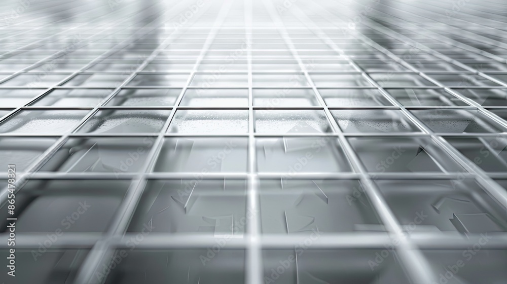 Silver gray perspective grid background image creates a square pattern. Platform for technology Silver gray perspective grid background image creates a square pattern. Platform for technology