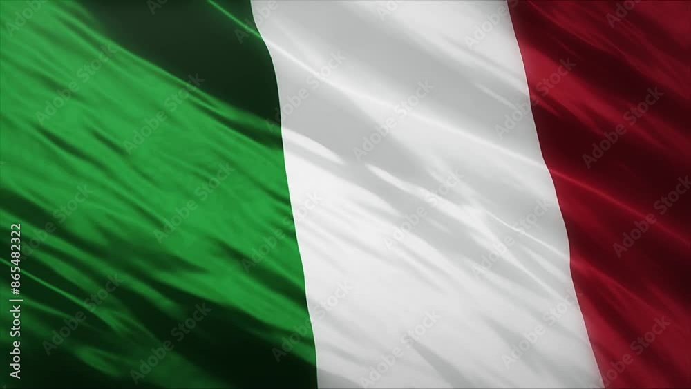 Italy flag waving,  Italy flag in the wind