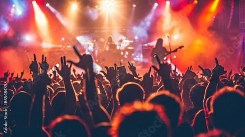 Crowd in rock concert 